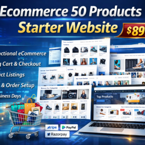 Ecommerce 50 Products Starter Website