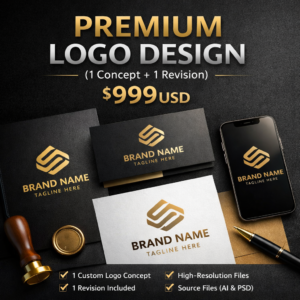 Premium Logo Design (1 Concept + 1 Revision)