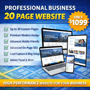 Professional Business 20 Page Website